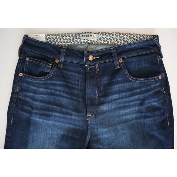 ARIAT R.E.A.L. Women's Sz 33R Pennsylvania Blue High Rise Ballary Boot Cut Jeans - Picture 9 of 13